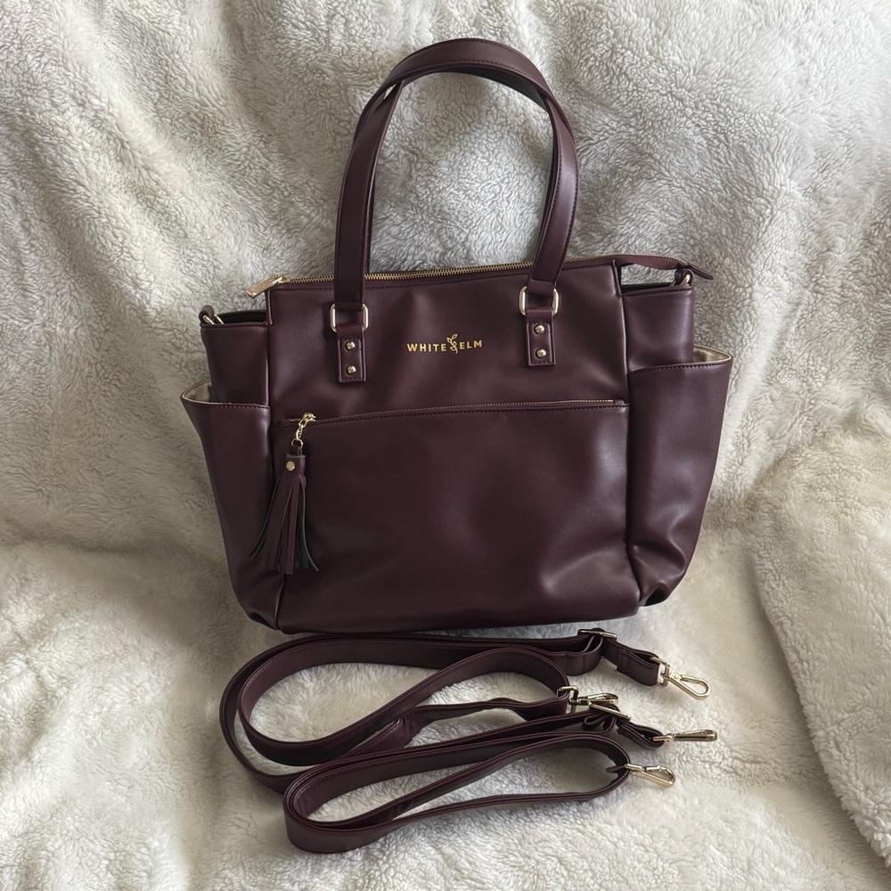 White Elm Gemini Full Size Convertible Backpack - Maroon